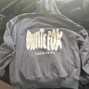 White Fox Gray Hoodie